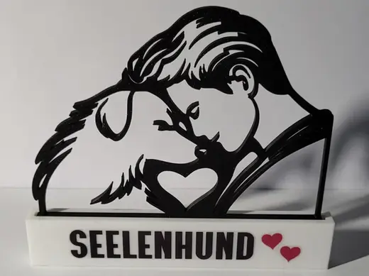 Mann und sein bester Freund - Silhouette Design