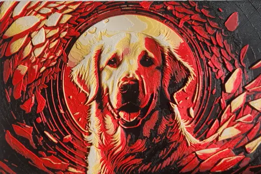 Golden Retriever HueForge File
