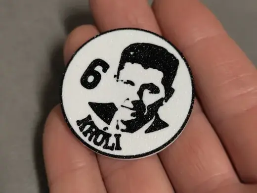 Petru Coin, magnet, keychain, safety pin!