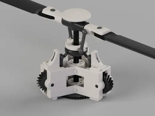 Modular Helicopter Rotor with Swash Plate