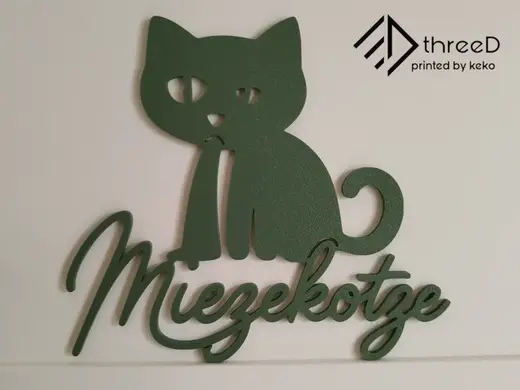Miezekotze Cat Wall Sign