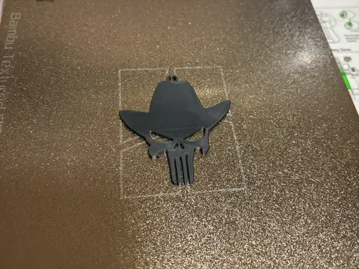 Small Cowboy Punisher Keychain