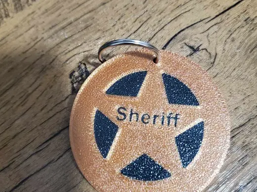 Sheriff's badge keychain