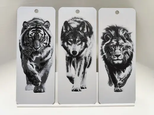 Tiger, Wolf and Lion - Bookmark Set