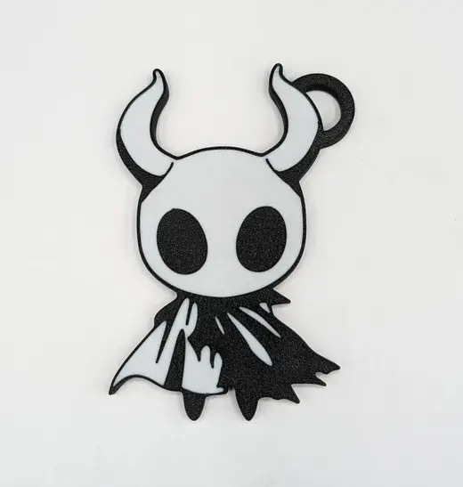 Hollow Knight Keychain Black and White