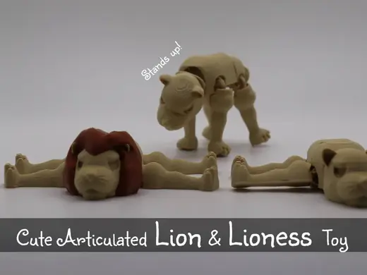 Cute Flexi Articulated Lion