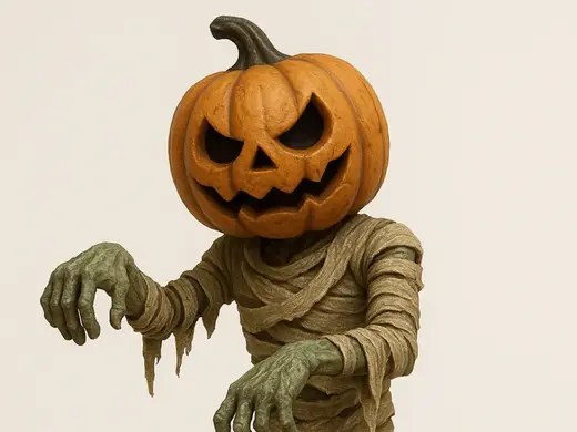 Halloween Zombie Pumpkin