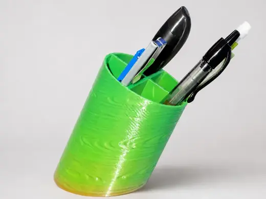 Rainbow Wood Texture Pencil Holder