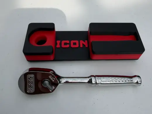 Icon 1/4 G2 4 5/8in Short Ratchet Gridfinity 70442