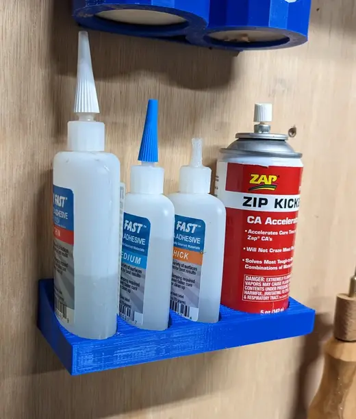 CA Glue Bottle Holder - Wall Mounted