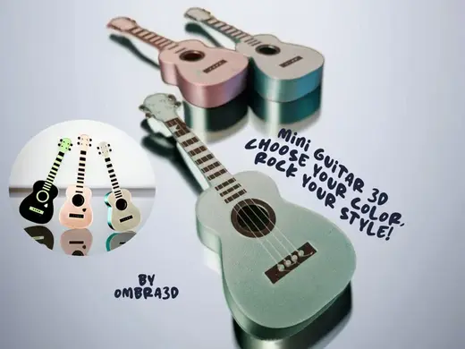 Mini 3D Guitar – A Rockin’ Addition to Your Desk!