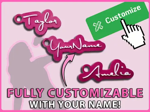 Taylor Swift Album Font Custom Keychain Generator