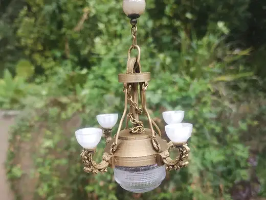 1:12 ornate pendant light for dollhouse