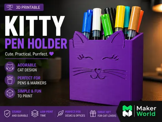 Kitty Pen Holder – Organize with Cuteness