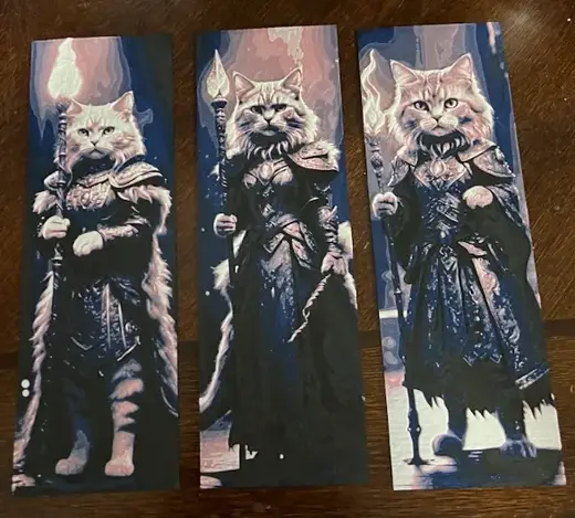 The Feline Wizard Portrait - Cat Love 3 bookmarks