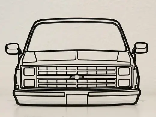 Chevrolet Squarebody 2D Wall Art K10 Front