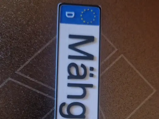 Kennzeichen für Mähroboter - individueller Text