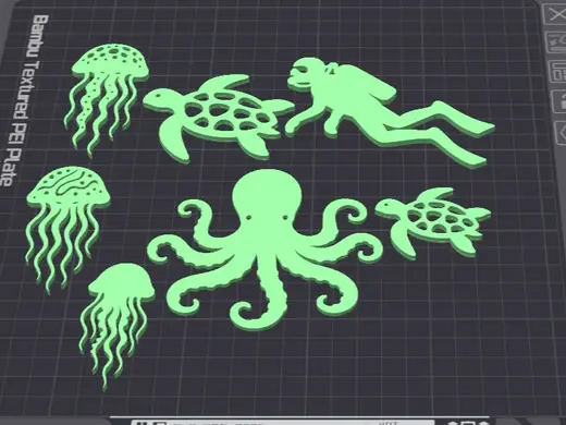 Glowing PLA Ocean Adventure & Divers for Kids