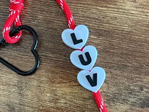 Heart Letter Beads for Paracord