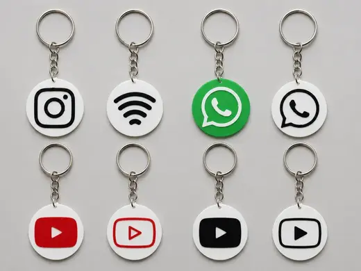 NFC Social Media Keychain