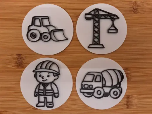 Sensory play : Construction stamp set