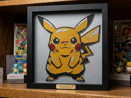 Arcane Style Pokemon Pikachu Fan Art – HueForge 3D