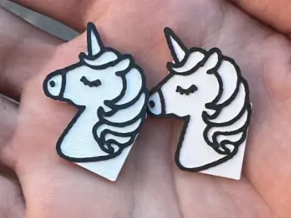Unicorn – Cute 2D Raised Line Design