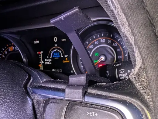 JL Wrangler steering wheel volume button extension