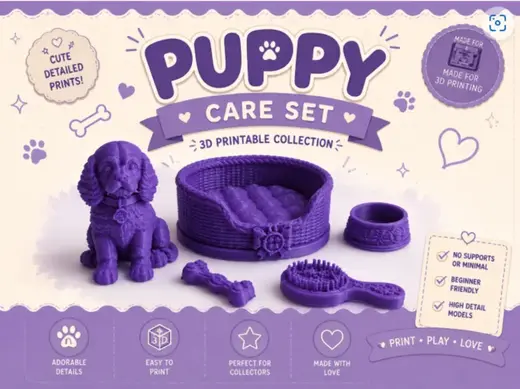 Victorian Puppy Care Set Miniature Dog Accessories