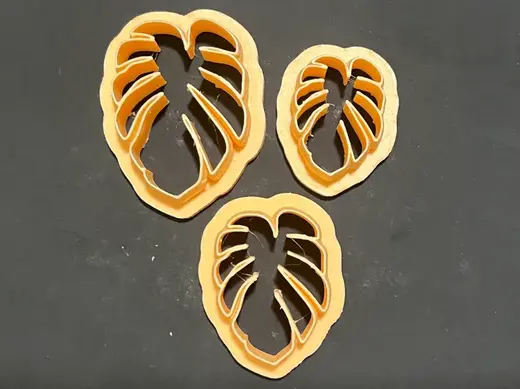 Premium Monstera Polymer Clay Cutter - 3pcs