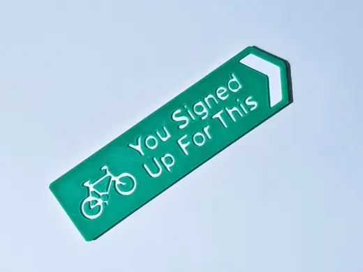 Bike route sign