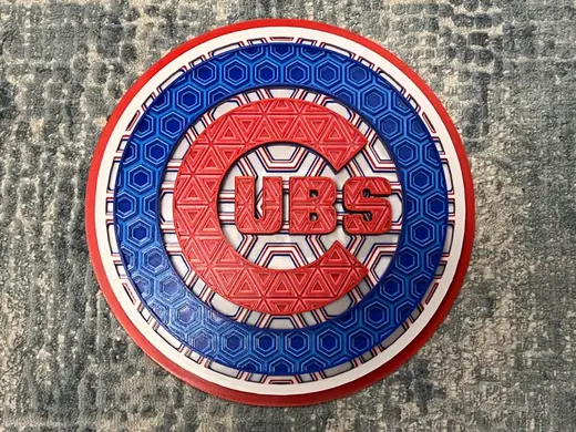 Chicago Cubs Dimensional Mosaic V2