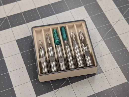 Gridfinity - 3/8" or 8/9mm End Mill Holder (2x2)
