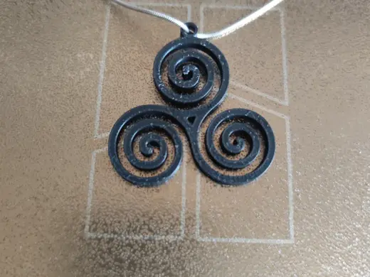 Celtic Triskelion Spiral Pendant