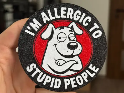 Allergic To Stupid People coaster