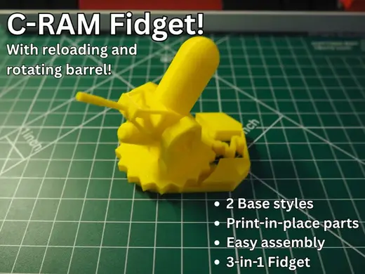 Articulated 3-in-1 C-RAM Fidget