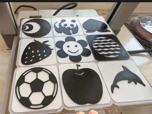 早教黑白卡-婴儿视力训练(无AMS打印教程)