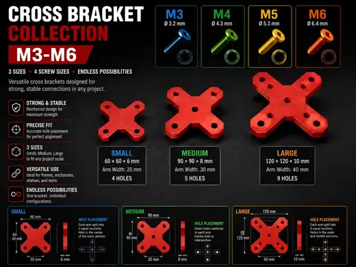 Cross Bracket Collection M3, M4, M5, M6