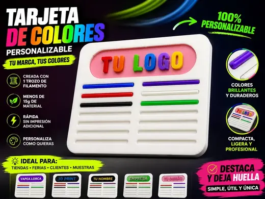 Customizable Filament Color Card