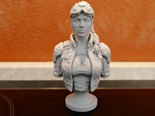 Sci-Fi Space Pilot - Cyberpunk Female Bust - 120mm