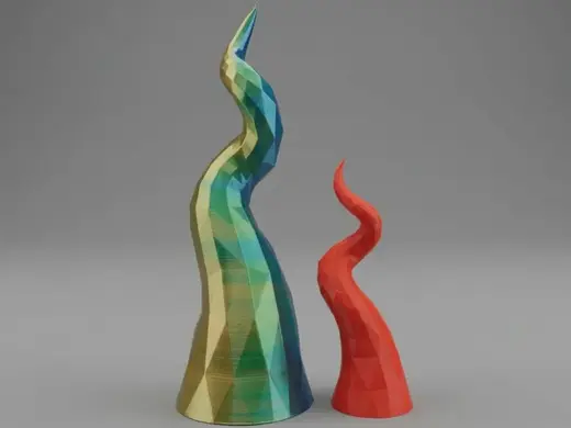 Corno portafortuna napoletano low poly vase mode