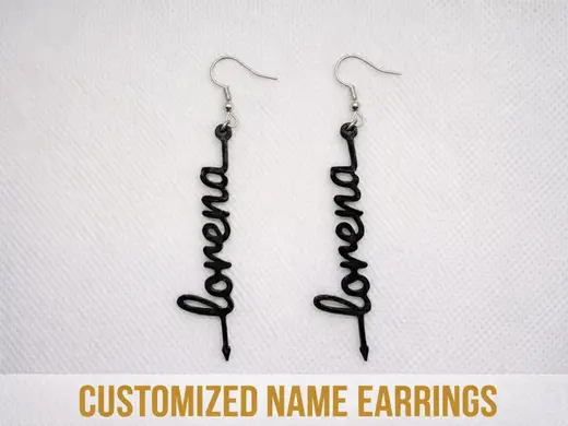 Customizable Name Earrings Generator StraightStyle