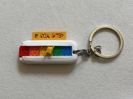 porte clé my social battery