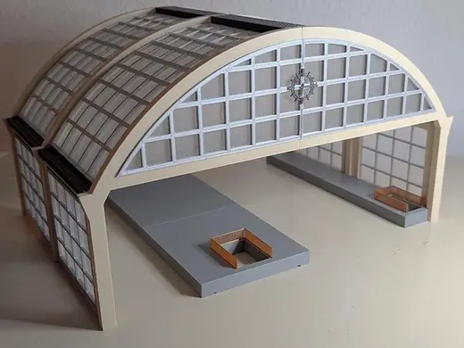 Modular station hall H0 scale