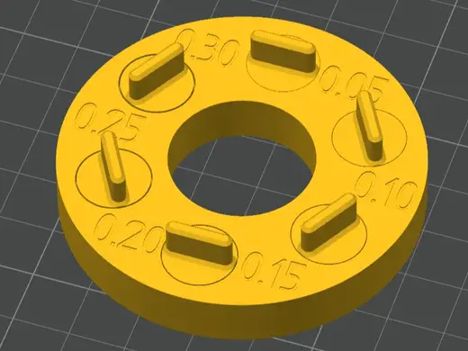 TOLERANCE TEST 0.05MM INCREMENT