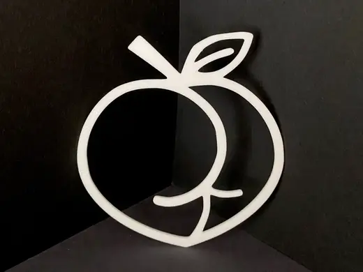 The Peachy Curve Minimalist Aesthetic Wall Art