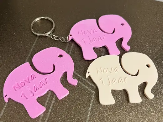 Elephant personal Keychain, Keyring