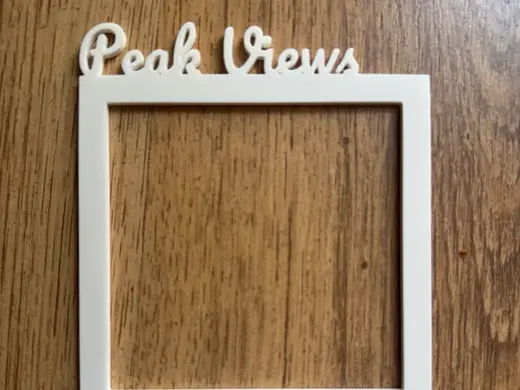 Polaroid-Rahmen „Peak Views“ für Shootings