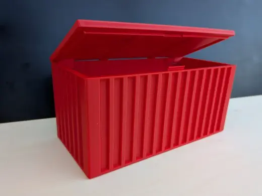 Box with Lid - Shipping Container Style