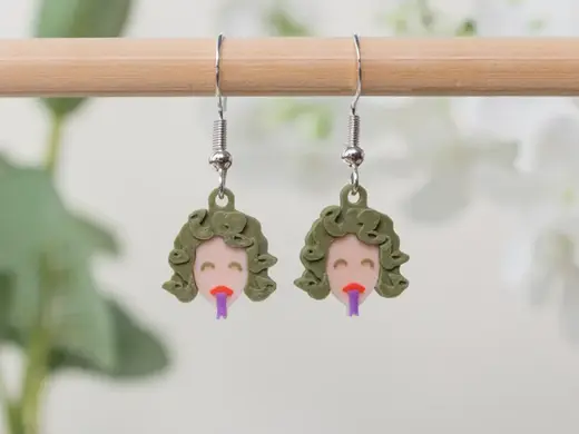 Medusa Head Earrings